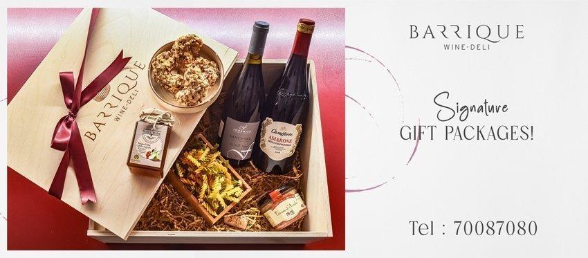 Το Barrique Wine & Deli προσφέρει έτοιμες συσκευασίες δώρων ή ακόμα συσκευασίες στις δικές σας ανάγκες και προϋπολογισμό με την Barrique υπογραφή