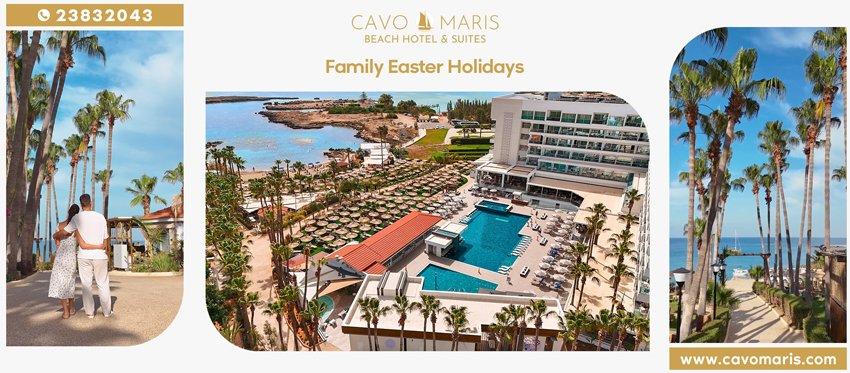 Πασχαλινές Οικογενειακές Διακοπές στο πλήρως ανακαινισμένο Cavo Maris Beach Hotel & Suites στον Πρωταρά