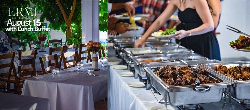 Μεσημεριανό Buffet Δεκαπενταυγούστου στην κρυμμένη στην φύση ατμόσφαιρα του Ermis Brunch & Tavern με αυθεντικές κυπριακές γεύσεις