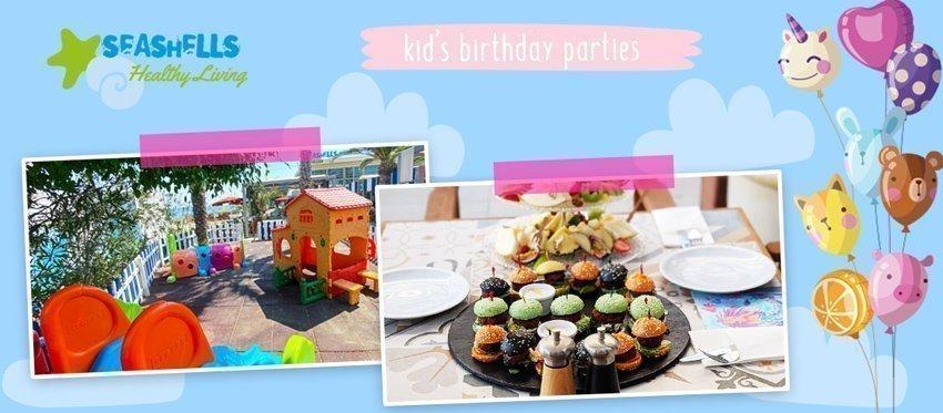 Παιδικά πάρτι γενεθλίων με ειδικά υγιεινά μενού από το Seashells Healthy Living στην παραλία του St Raphael Resort