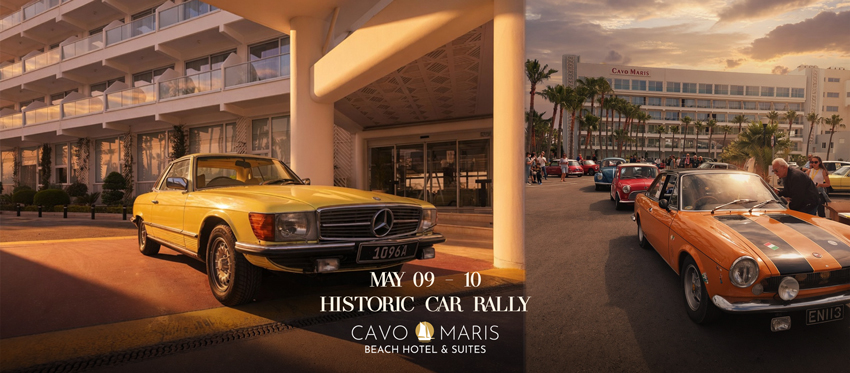 Διήμερος Αγώνας Ιστορικού Αυτοκινήτου με Αφετηρία και Τερματισμό και Απονομή Βραβείων στο Cavo Maris Beach Hotel & Suites