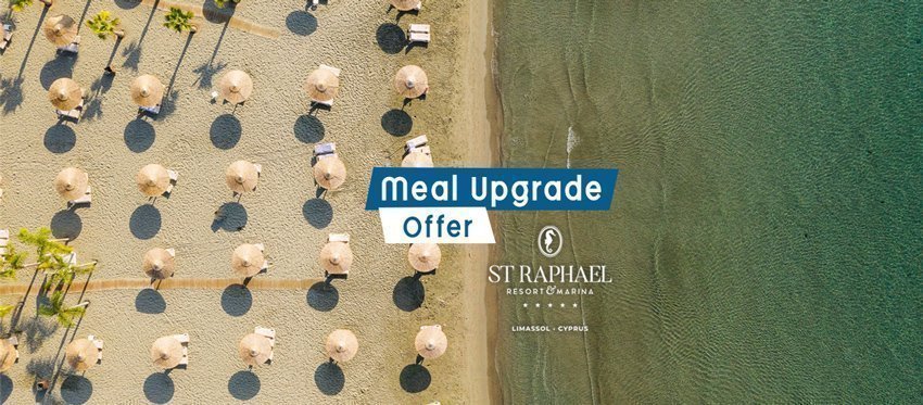 Meal Upgrade Offer με διαμονή στο πολυτελές St Raphael Resort 5* για όλο τον μήνα Ιούνιο